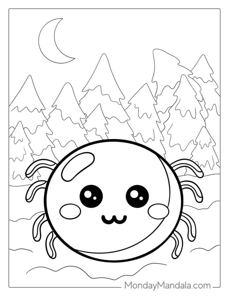 170+ Spider Coloring Pages Free Printable 154