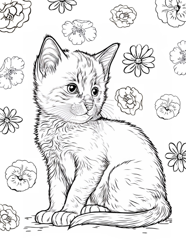 200+ Kitty Coloring Pages: Purr-fectly Adorable Fun 130