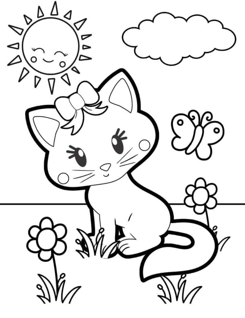 200+ Kitty Coloring Pages: Purr-fectly Adorable Fun 50