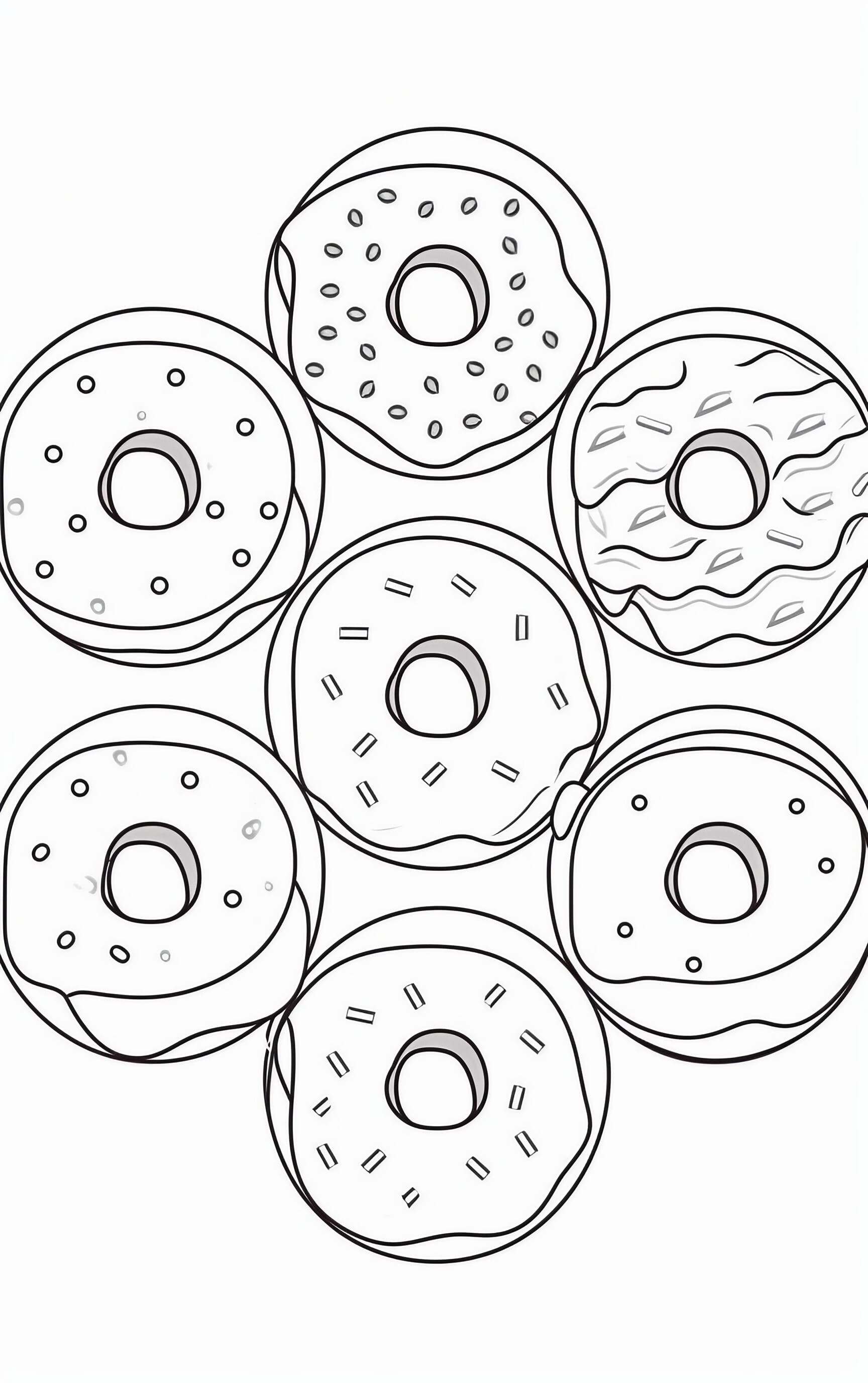 80+ Donut Coloring Pages: Sweet and Fun Designs 11