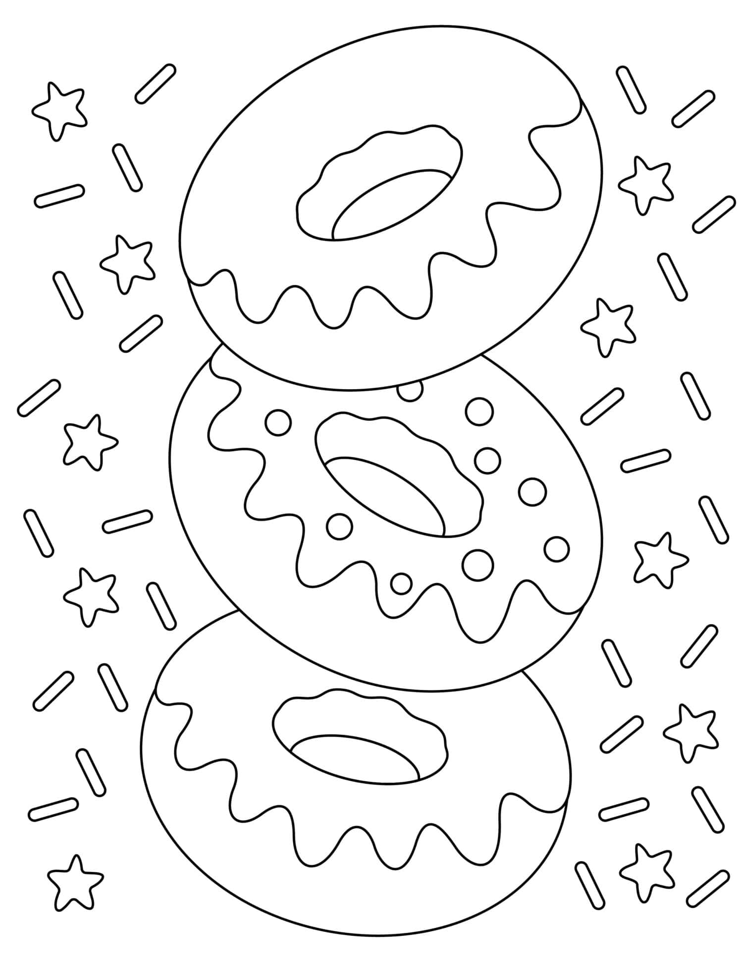 80+ Donut Coloring Pages: Sweet and Fun Designs 13