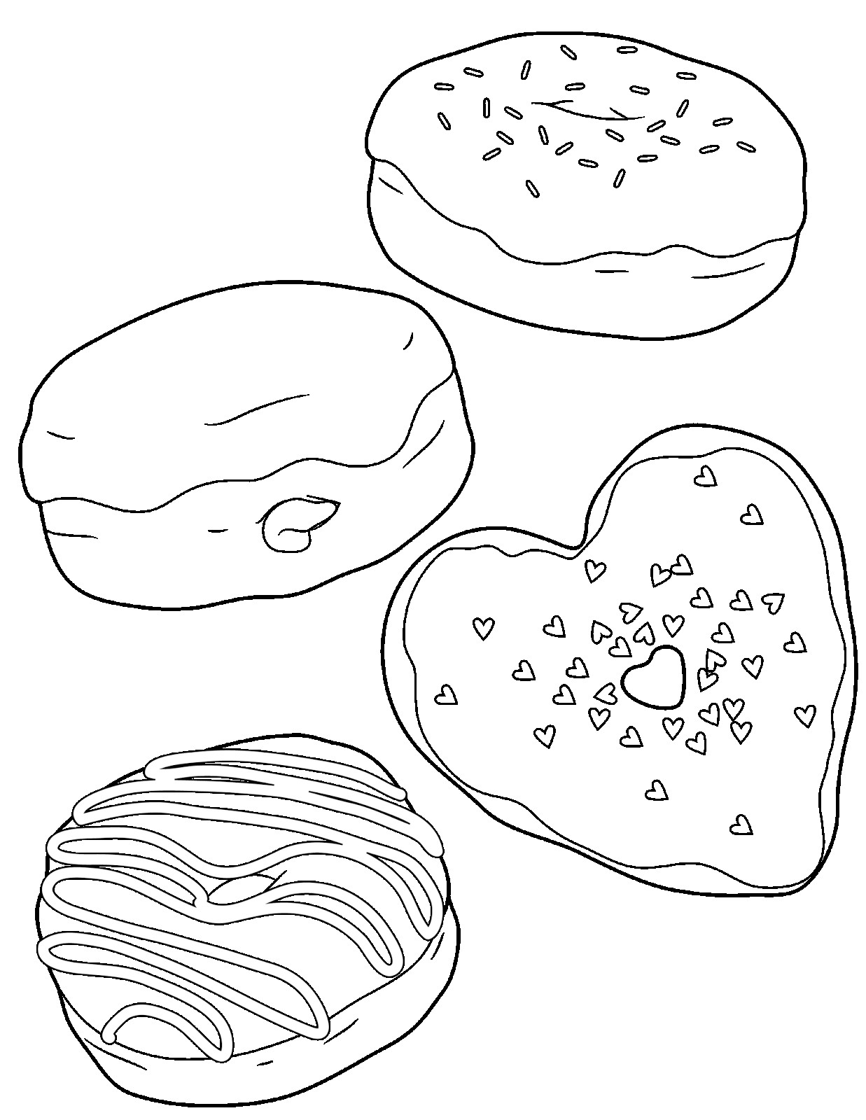 80+ Donut Coloring Pages: Sweet and Fun Designs 18