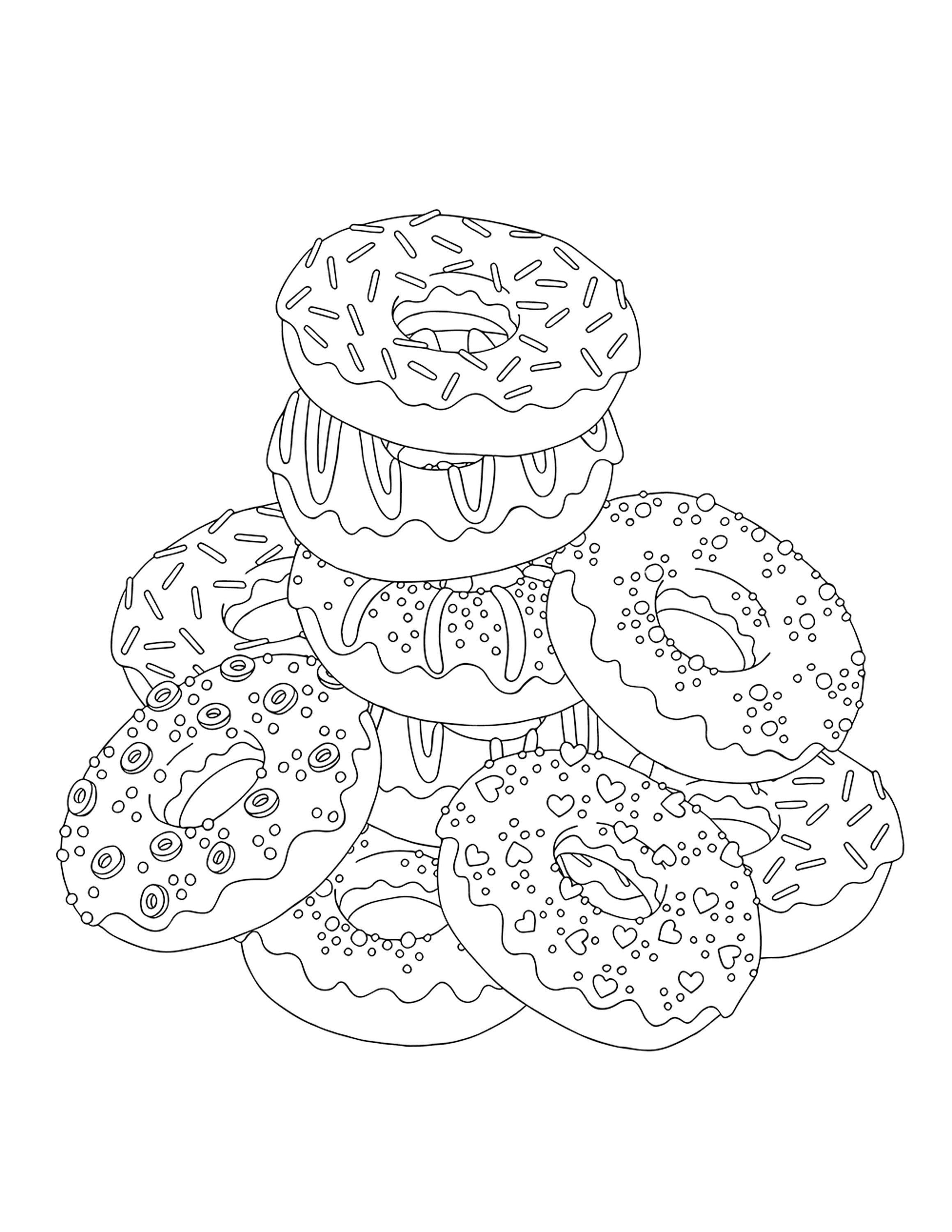 80+ Donut Coloring Pages: Sweet and Fun Designs 2