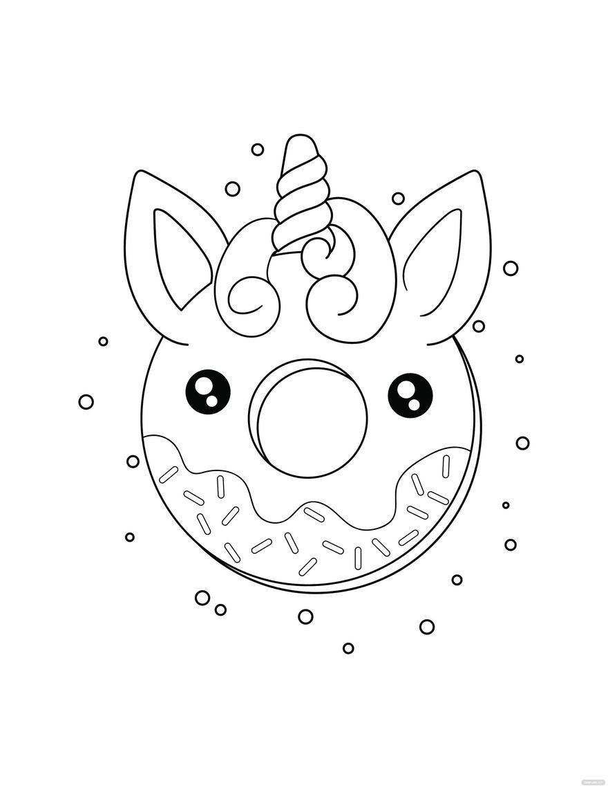 80+ Donut Coloring Pages: Sweet and Fun Designs 22