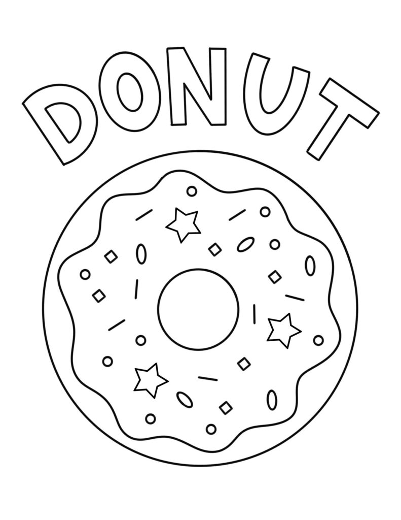 80+ Donut Coloring Pages: Sweet and Fun Designs 26