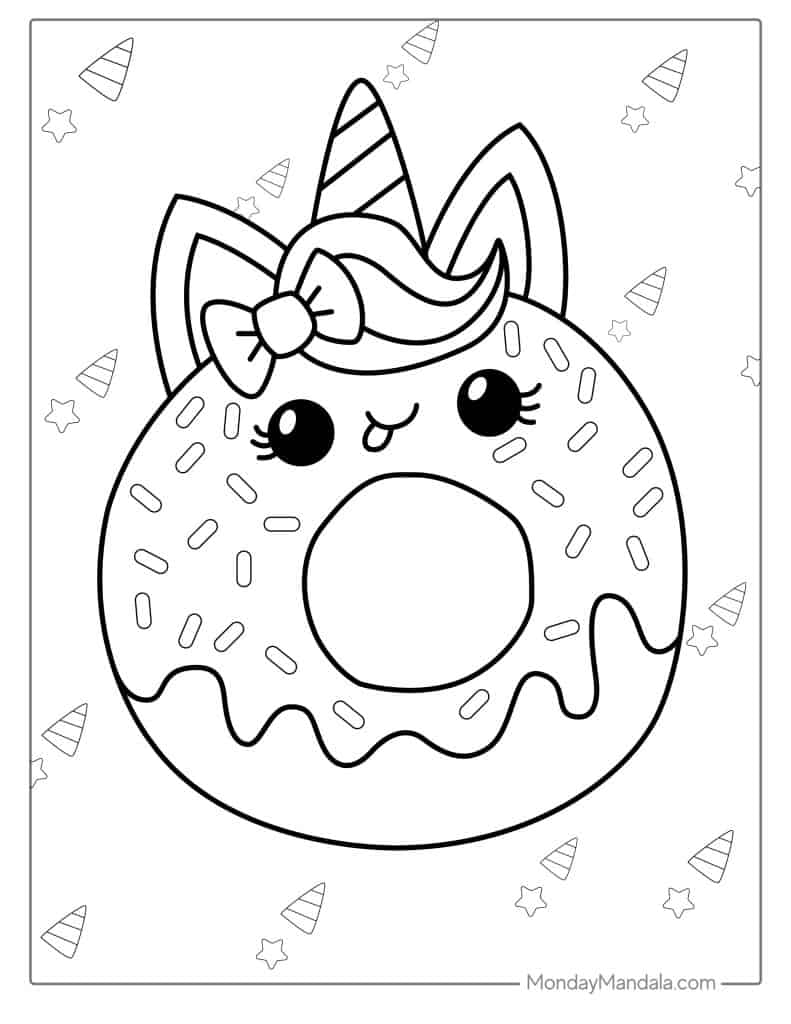 80+ Donut Coloring Pages: Sweet and Fun Designs 27