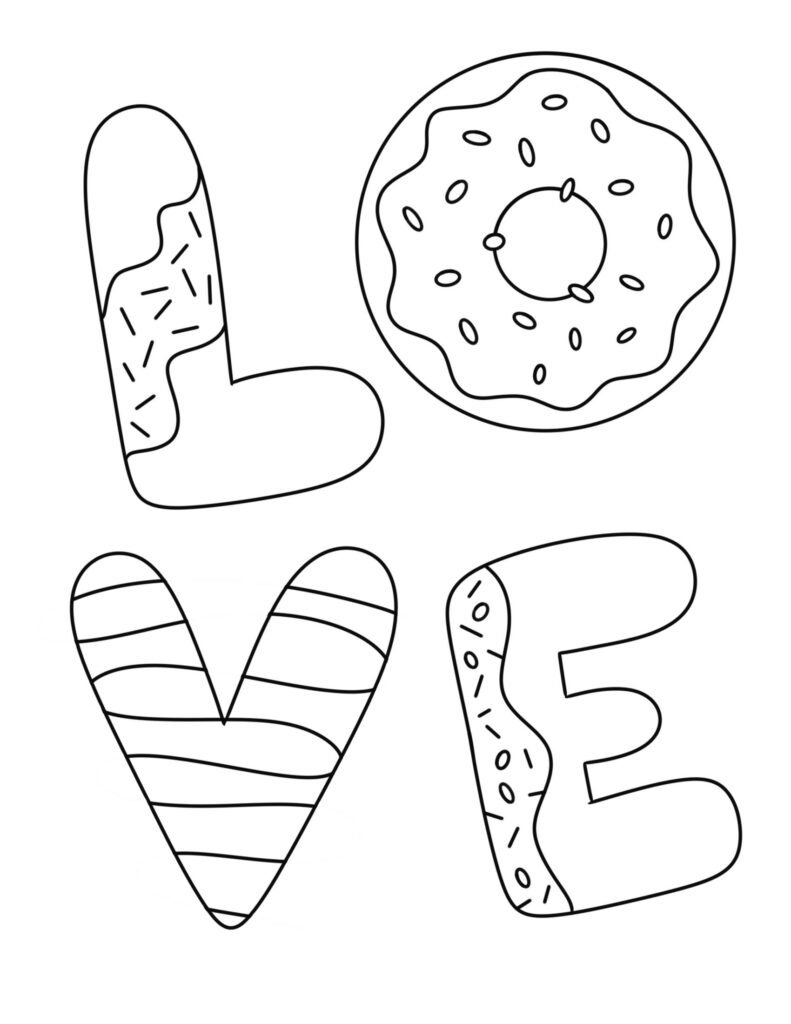 80+ Donut Coloring Pages: Sweet and Fun Designs 28