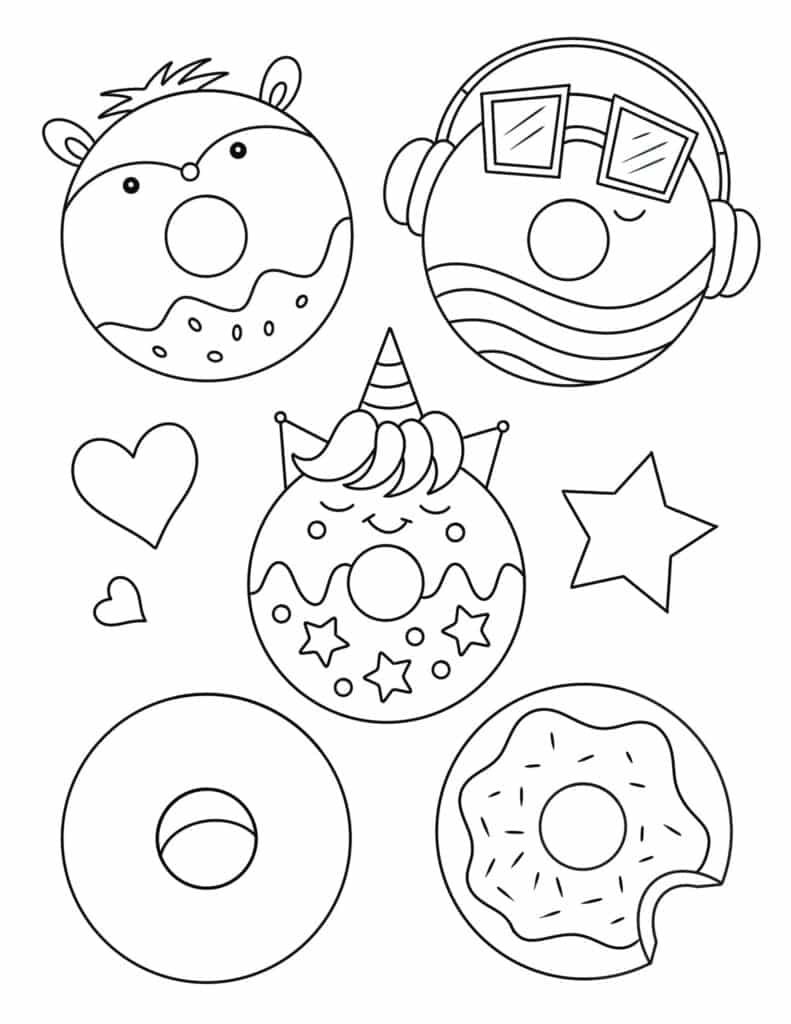 80+ Donut Coloring Pages: Sweet and Fun Designs 30