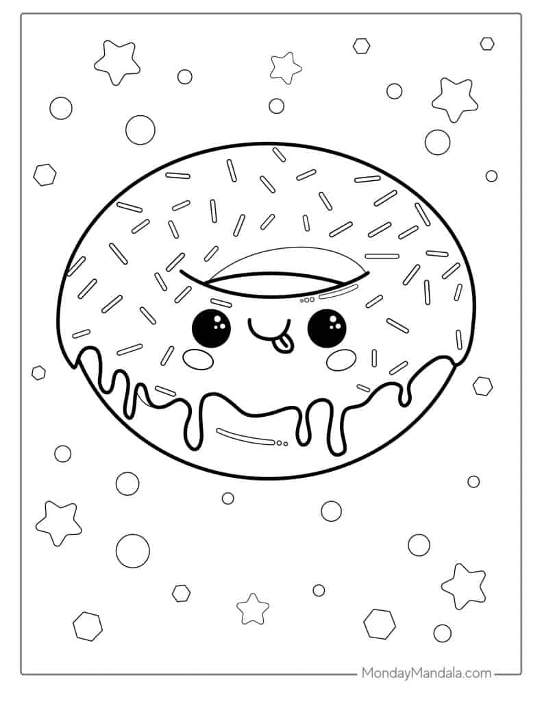 80+ Donut Coloring Pages: Sweet and Fun Designs 31