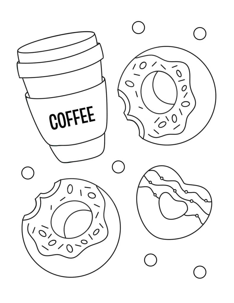 80+ Donut Coloring Pages: Sweet and Fun Designs 32