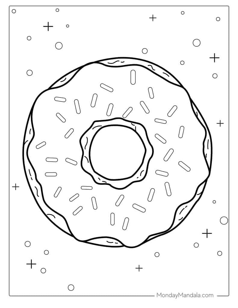 80+ Donut Coloring Pages: Sweet and Fun Designs 33