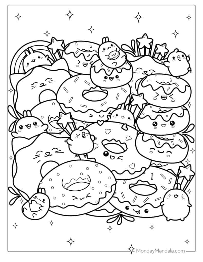 80+ Donut Coloring Pages: Sweet and Fun Designs 35