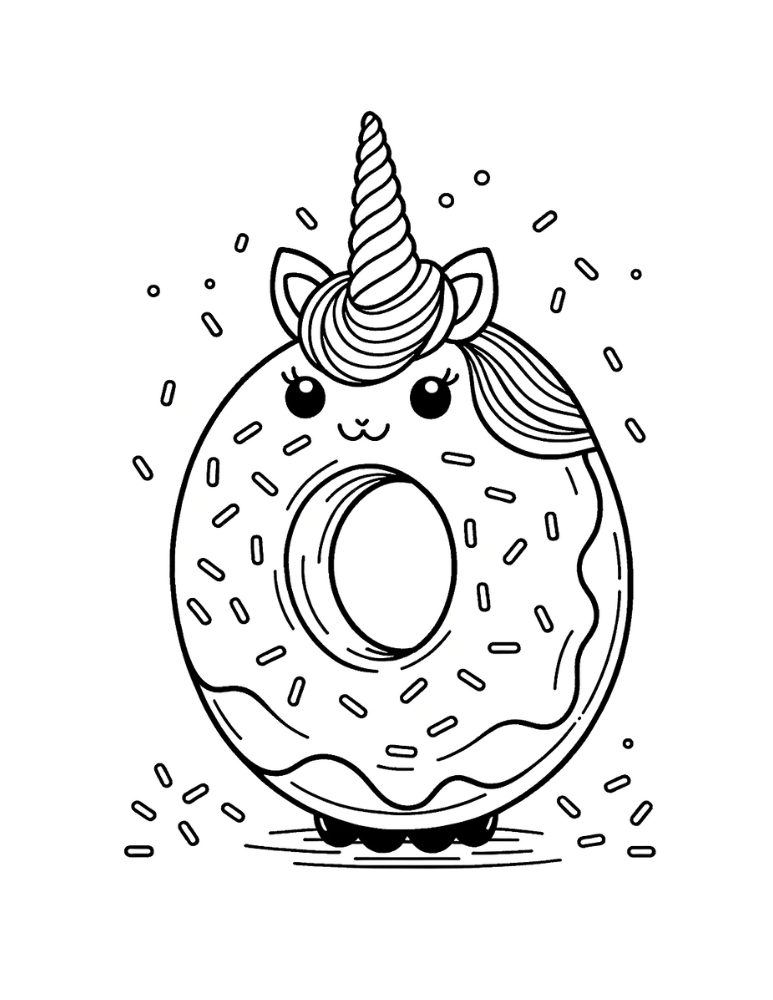 80+ Donut Coloring Pages: Sweet and Fun Designs 36