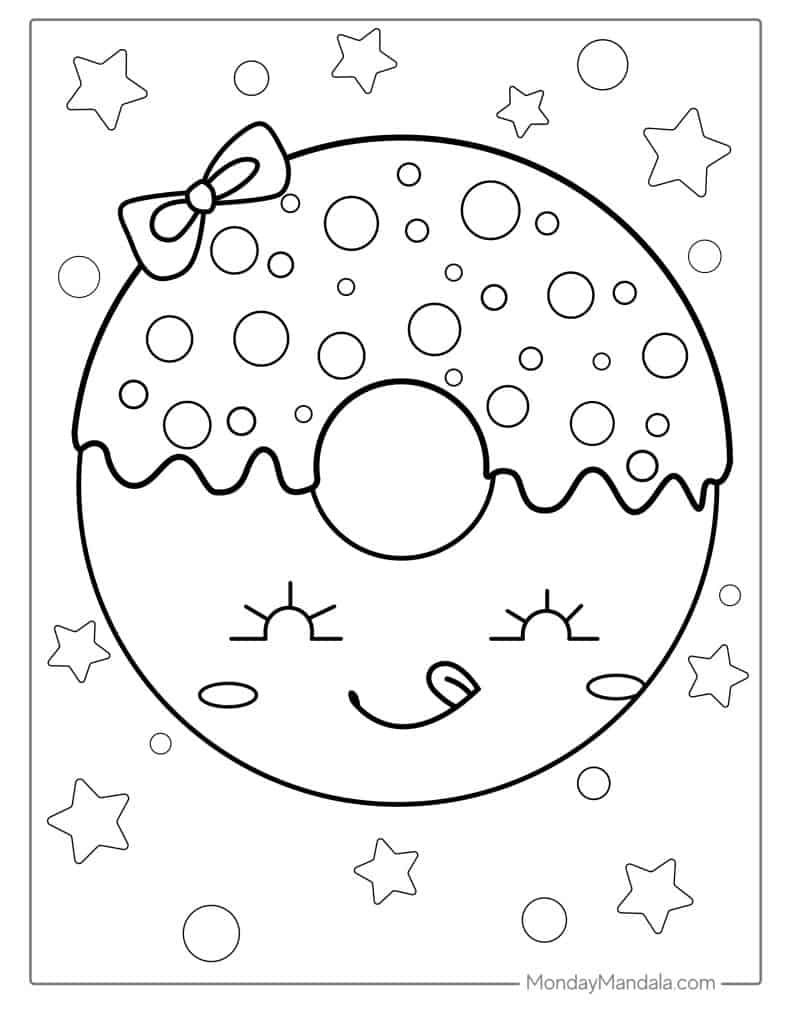 80+ Donut Coloring Pages: Sweet and Fun Designs 42