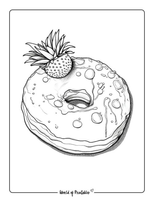 80+ Donut Coloring Pages: Sweet and Fun Designs 58