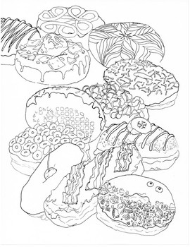 80+ Donut Coloring Pages: Sweet and Fun Designs 78