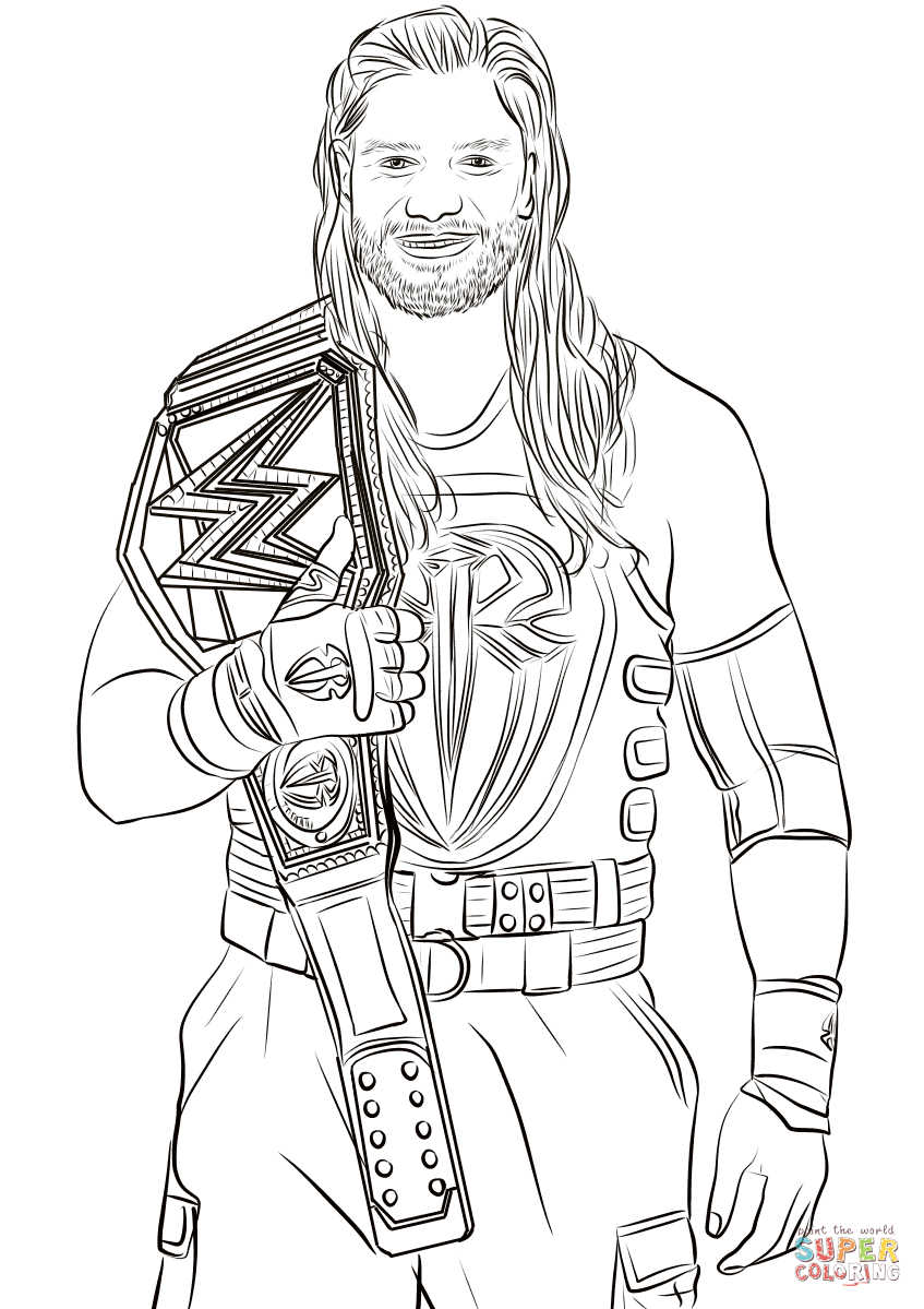 120+ WWE Coloring Pages for Wrestling Fans 17