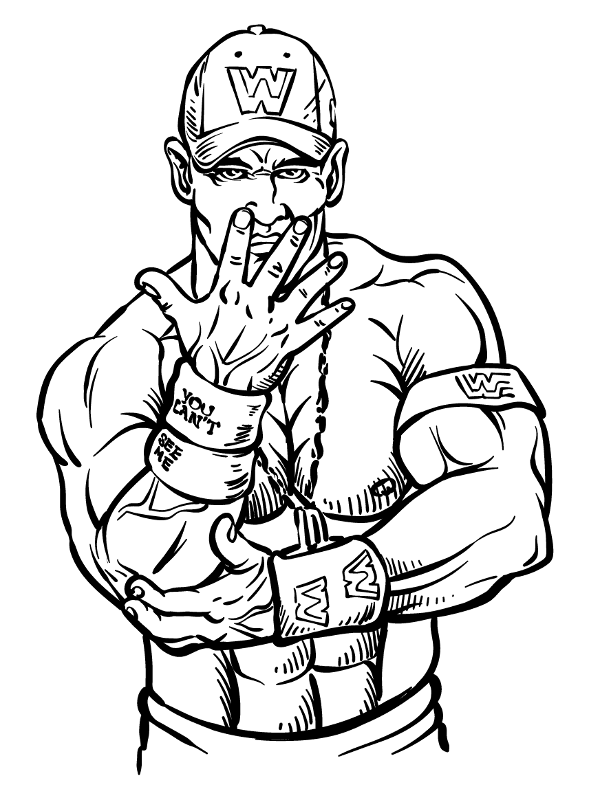 120+ WWE Coloring Pages for Wrestling Fans 4