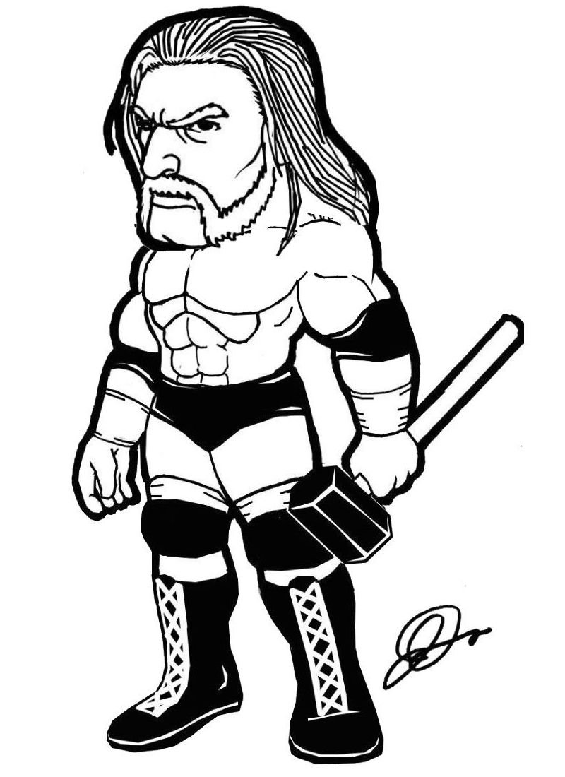 120+ WWE Coloring Pages for Wrestling Fans 70