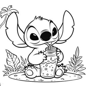 129+ Stitch Coloring Pages Printable 103