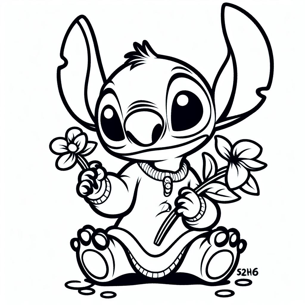 129+ Stitch Coloring Pages Printable 106