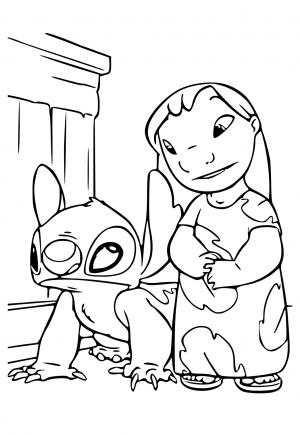 129+ Stitch Coloring Pages Printable 107