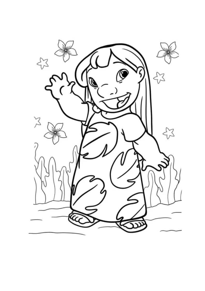 129+ Stitch Coloring Pages Printable 11