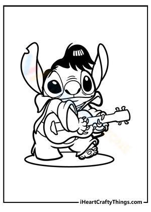 129+ Stitch Coloring Pages Printable 122