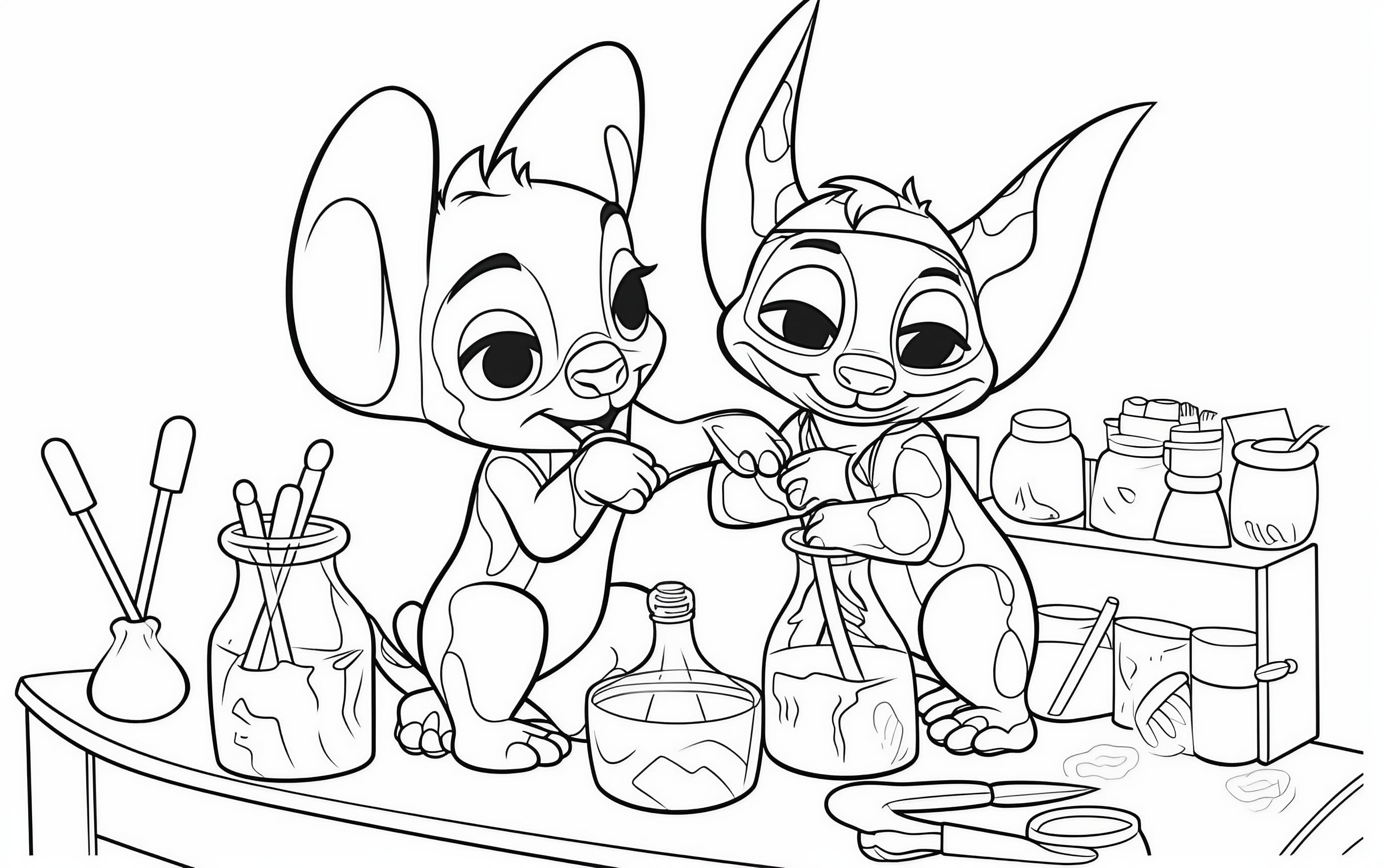 129+ Stitch Coloring Pages Printable 124