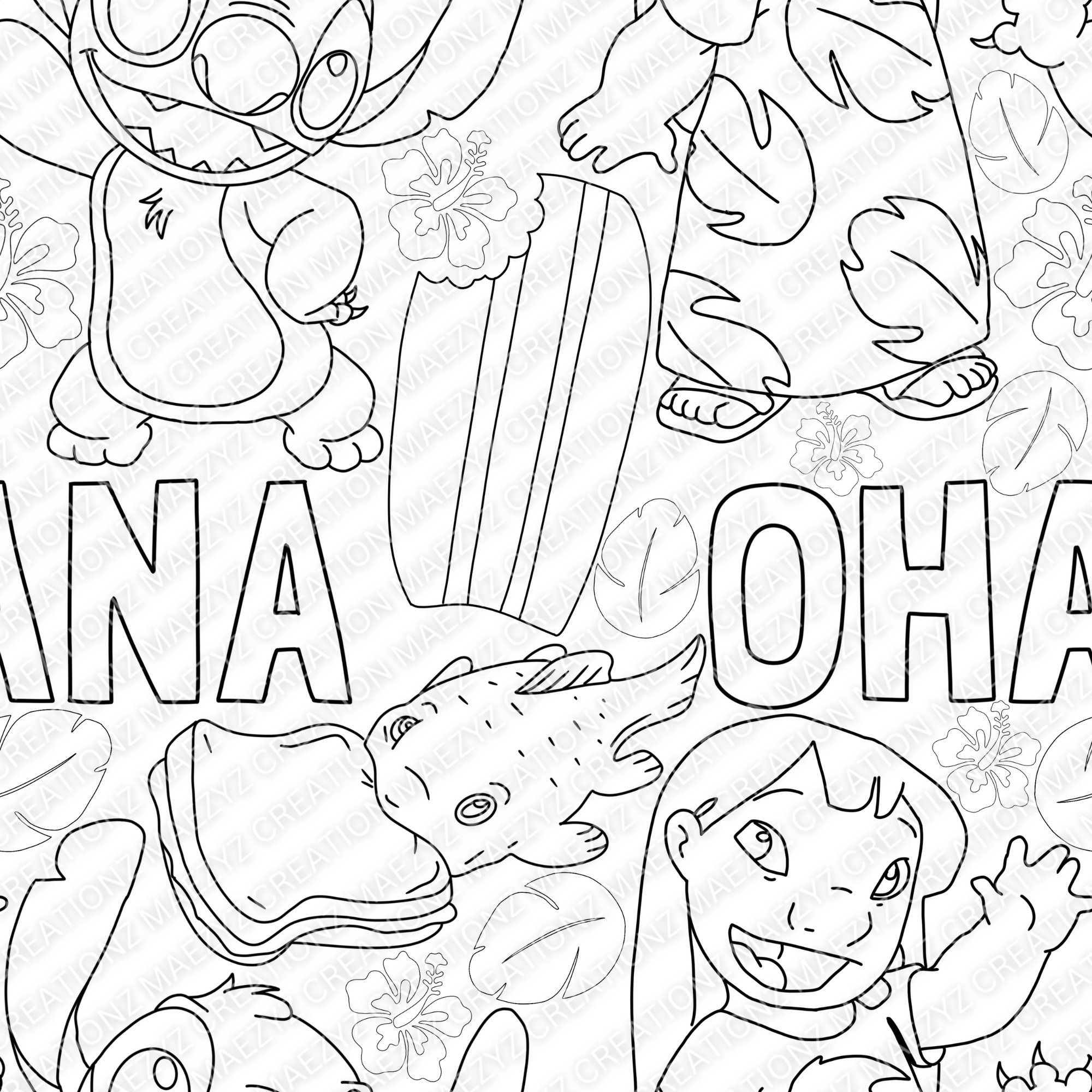 129+ Stitch Coloring Pages Printable 128