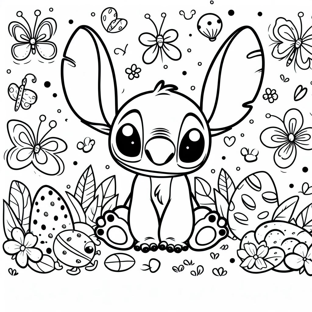 129+ Stitch Coloring Pages Printable 13