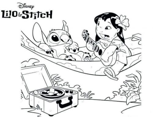 129+ Stitch Coloring Pages Printable 18