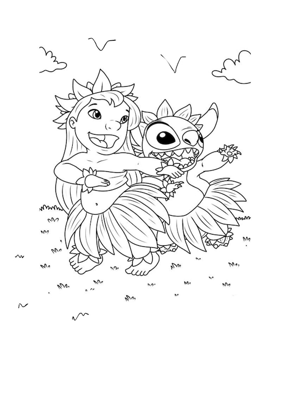 129+ Stitch Coloring Pages Printable 20