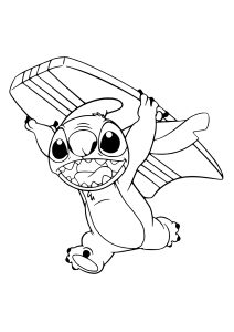 129+ Stitch Coloring Pages Printable 21