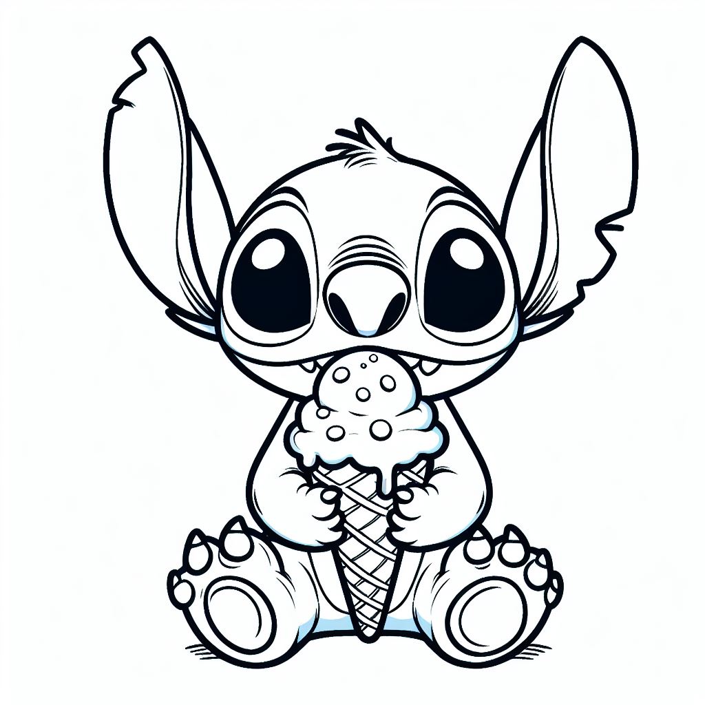 129+ Stitch Coloring Pages Printable 3