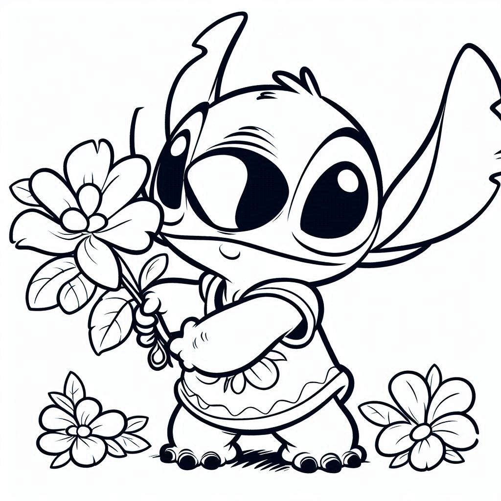 129+ Stitch Coloring Pages Printable 39