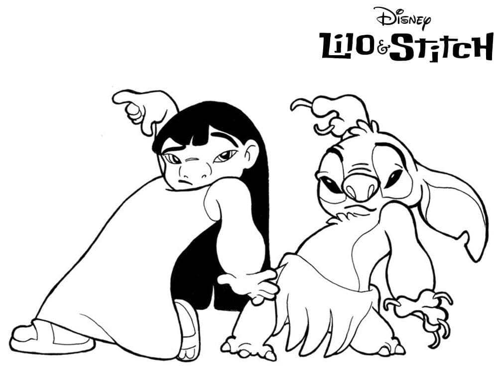 129+ Stitch Coloring Pages Printable 4