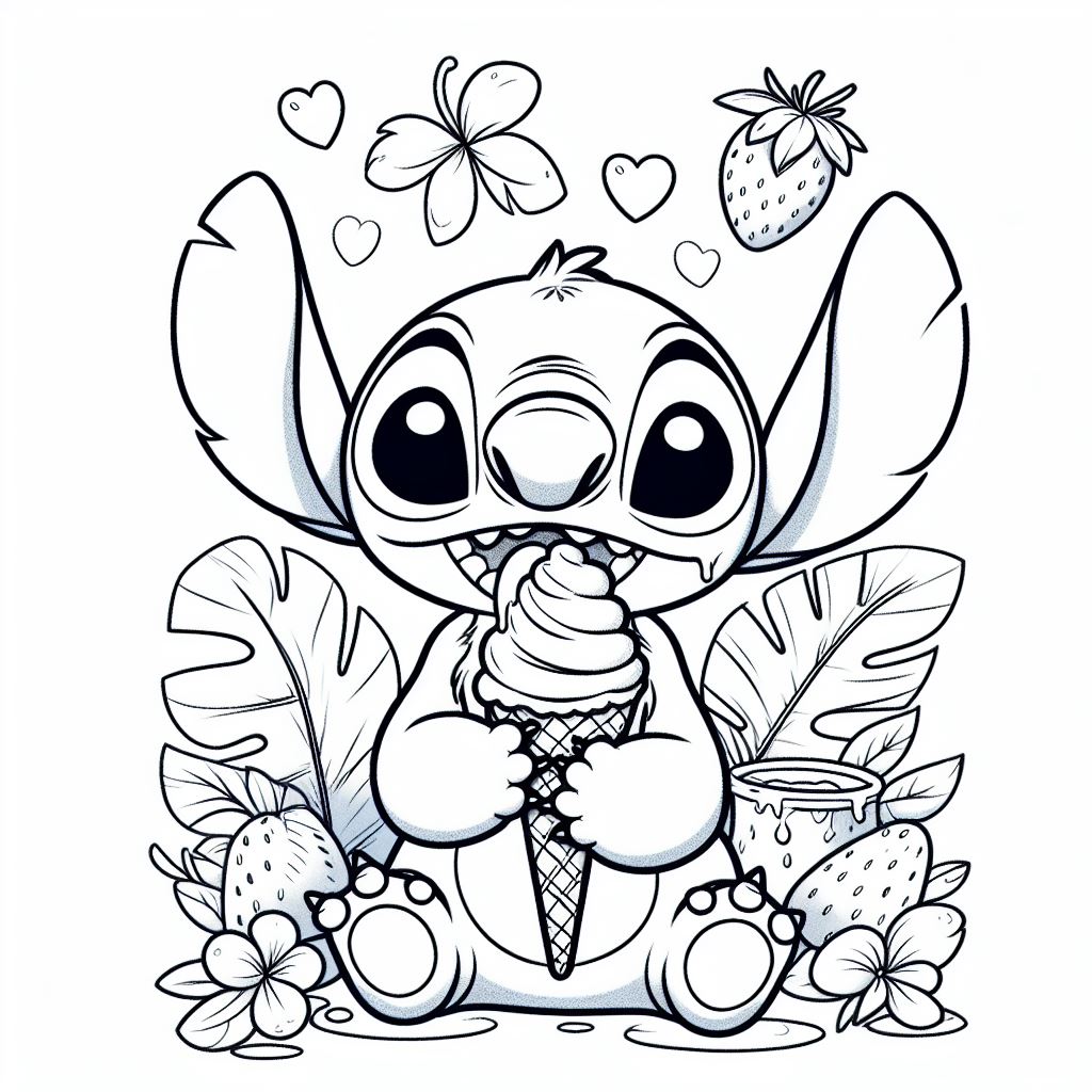 129+ Stitch Coloring Pages Printable 52