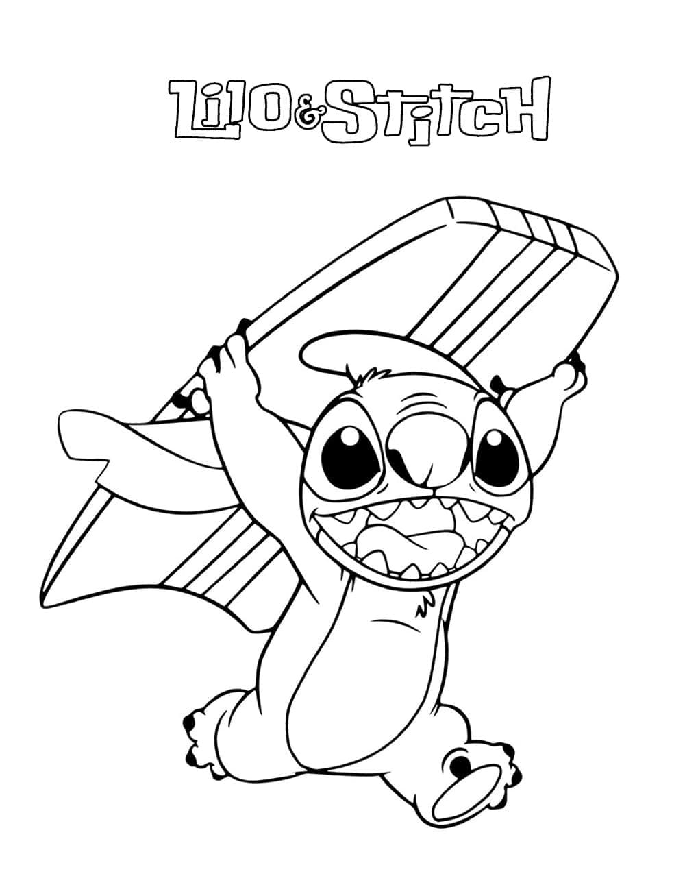 129+ Stitch Coloring Pages Printable 54