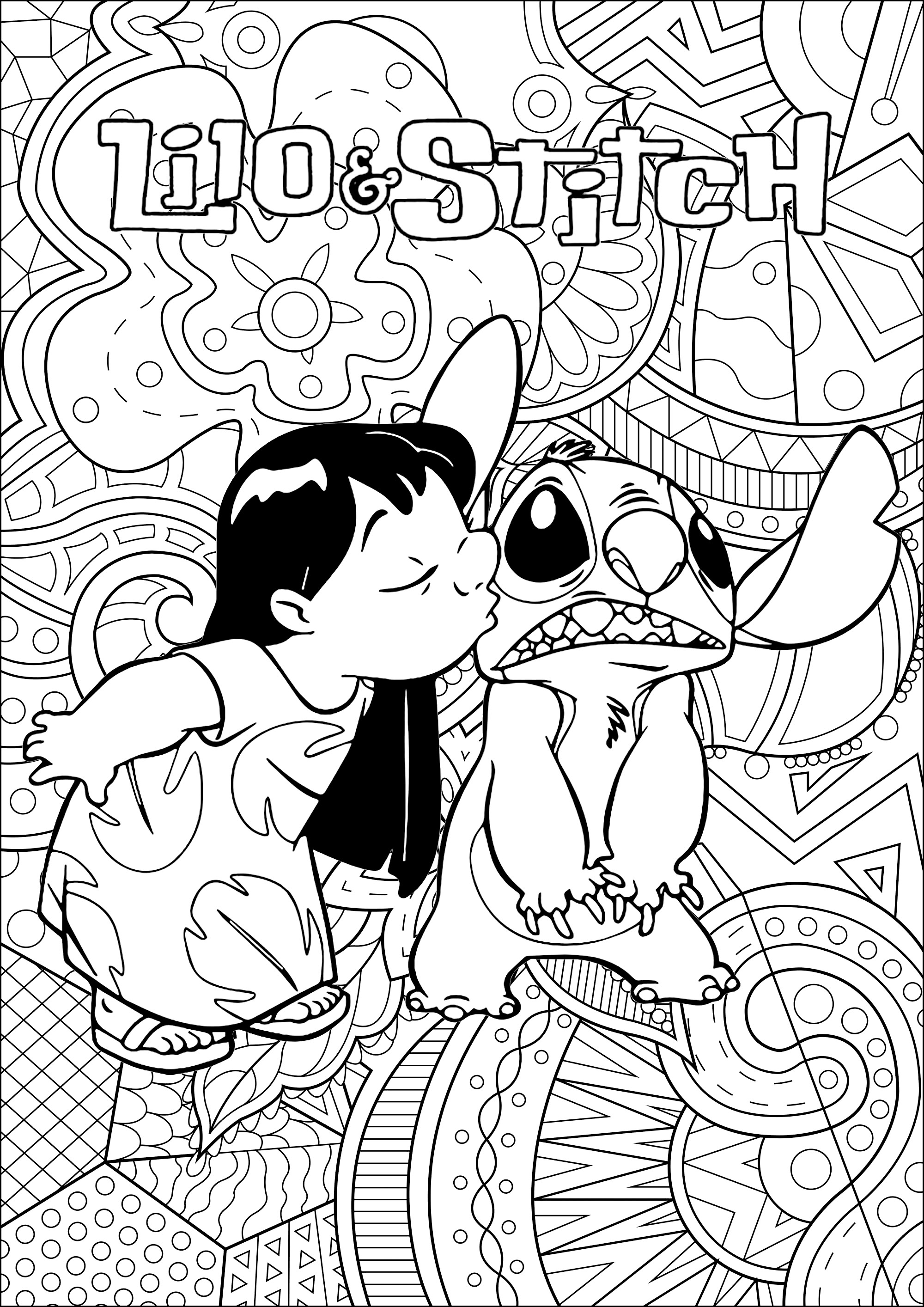 129+ Stitch Coloring Pages Printable 61