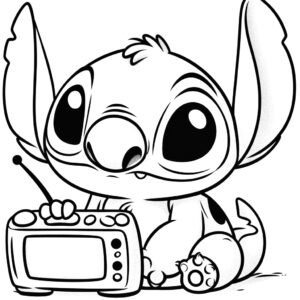 129+ Stitch Coloring Pages Printable 84