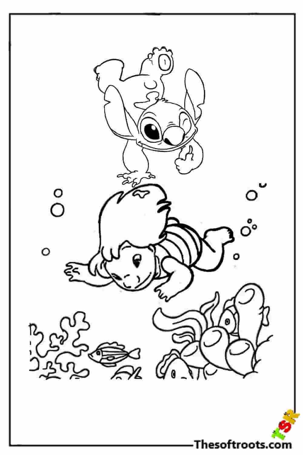 129+ Stitch Coloring Pages Printable 95