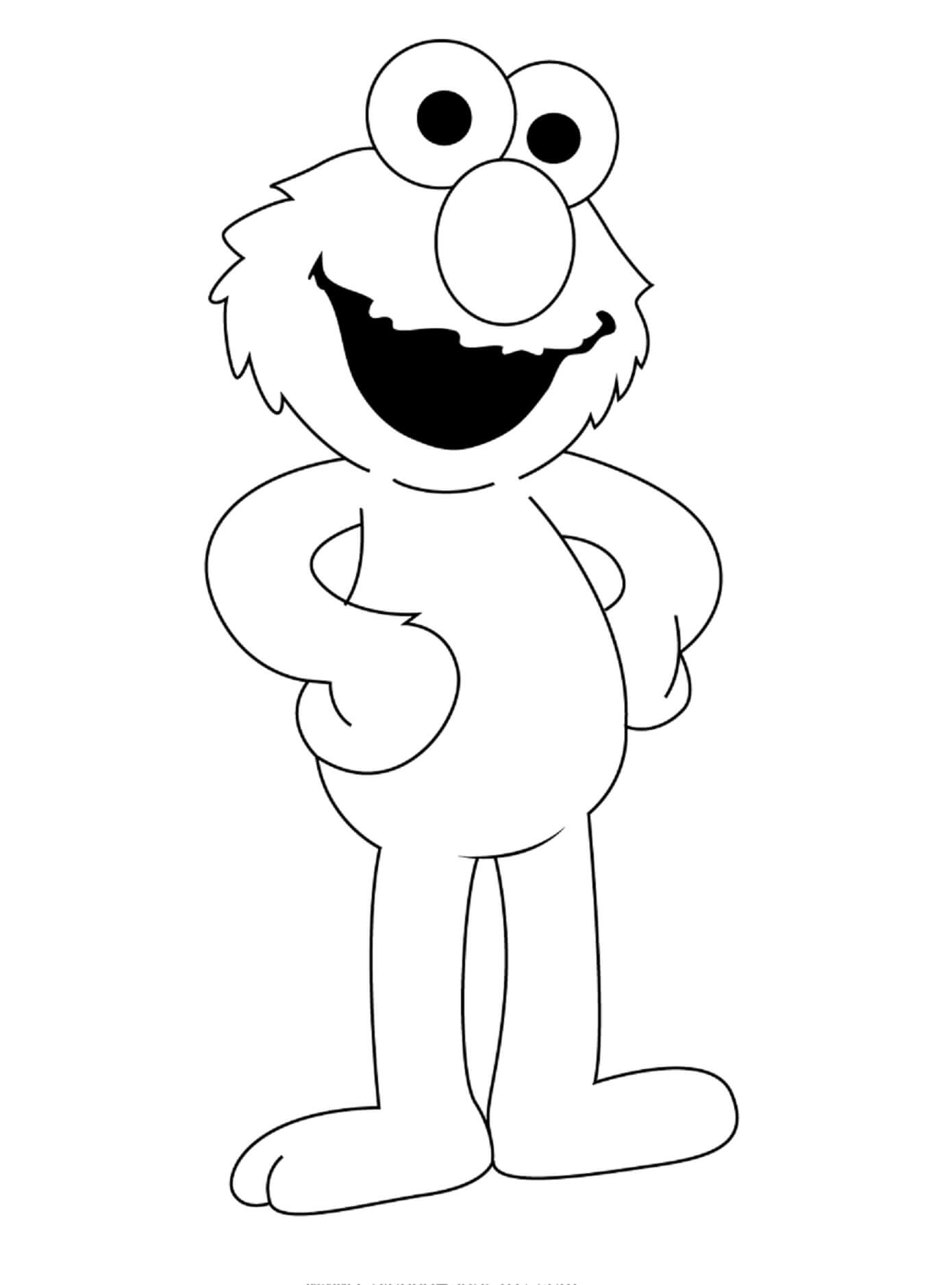 130 Elmo Coloring Page Ideas: Fun with the Furry Red Monster 119