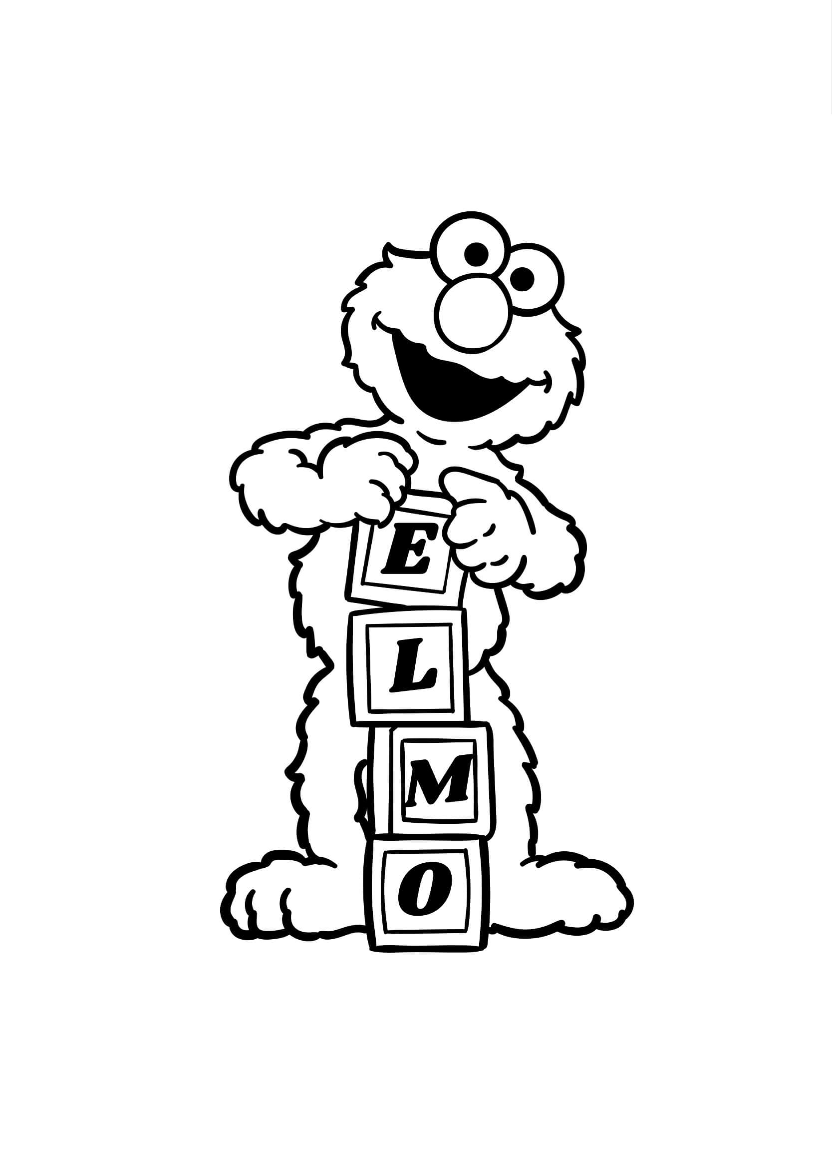 130 Elmo Coloring Page Ideas: Fun with the Furry Red Monster 128