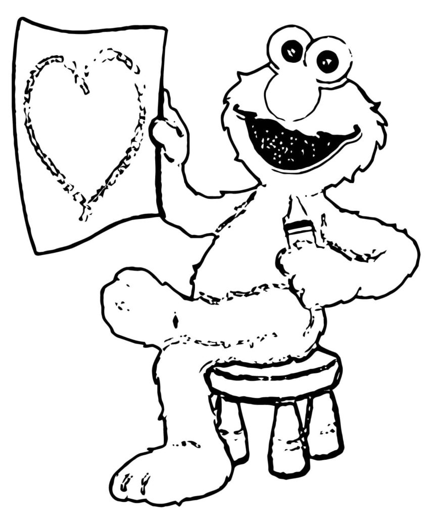 130 Elmo Coloring Page Ideas: Fun with the Furry Red Monster 17