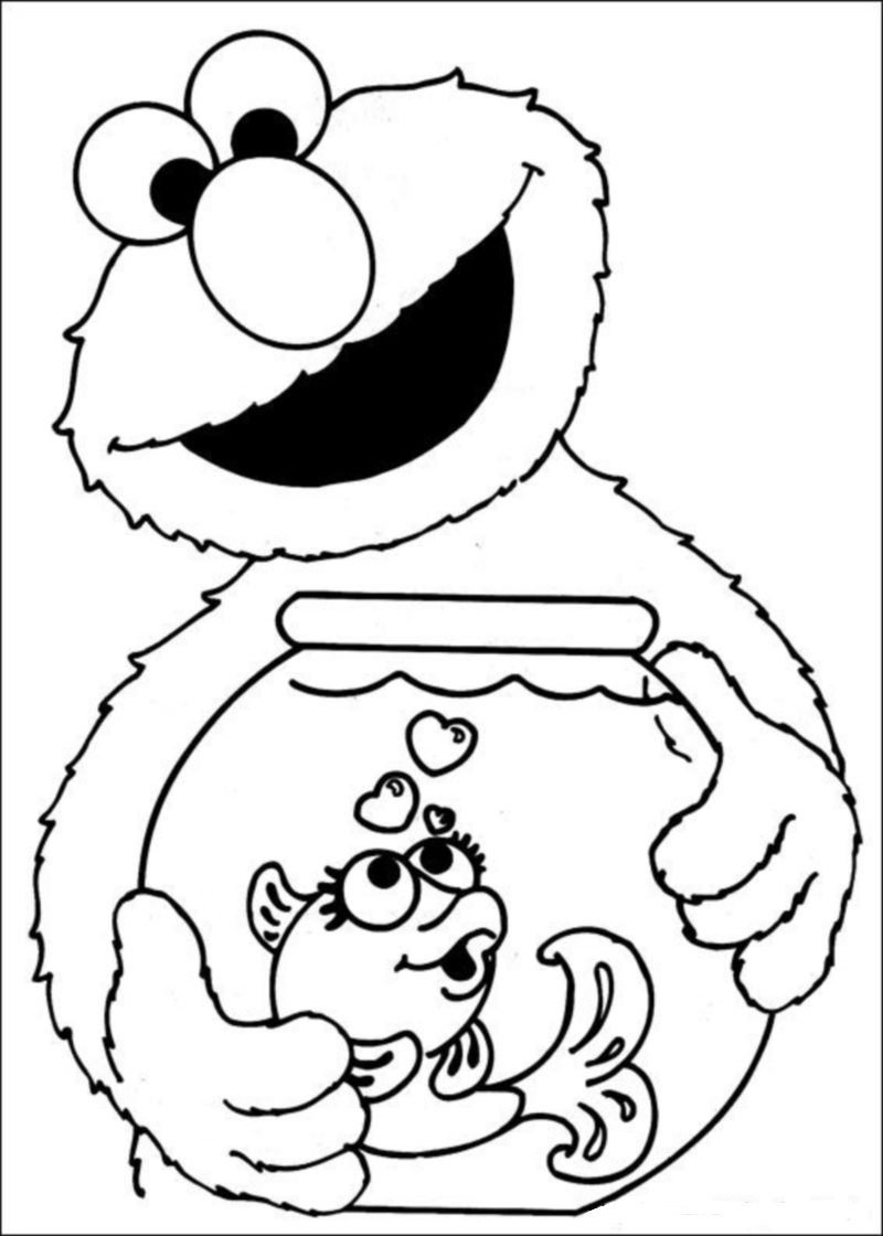 130 Elmo Coloring Page Ideas: Fun with the Furry Red Monster 27