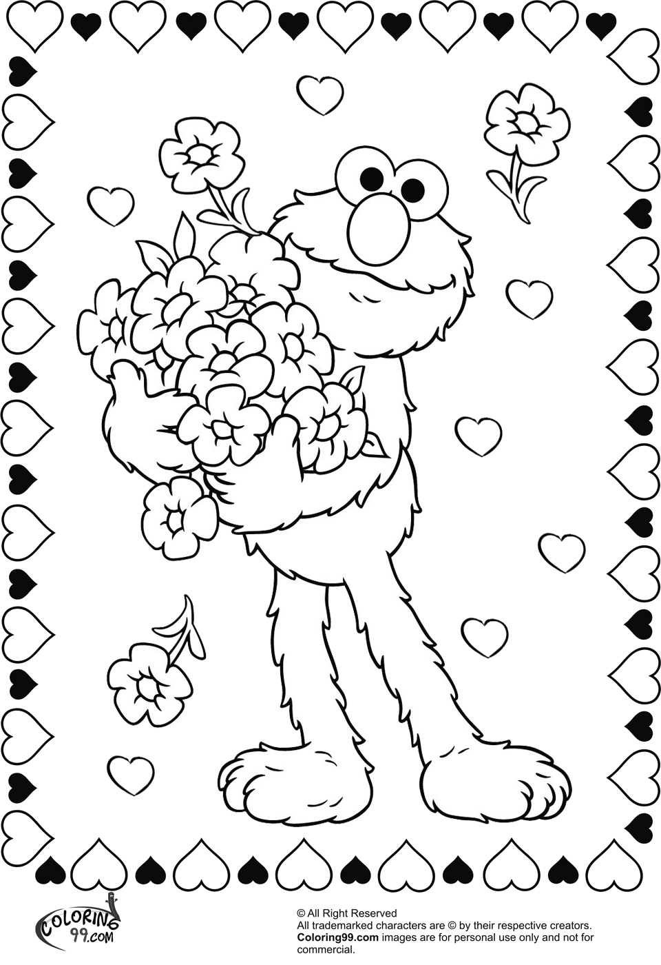 130 Elmo Coloring Page Ideas: Fun with the Furry Red Monster 65