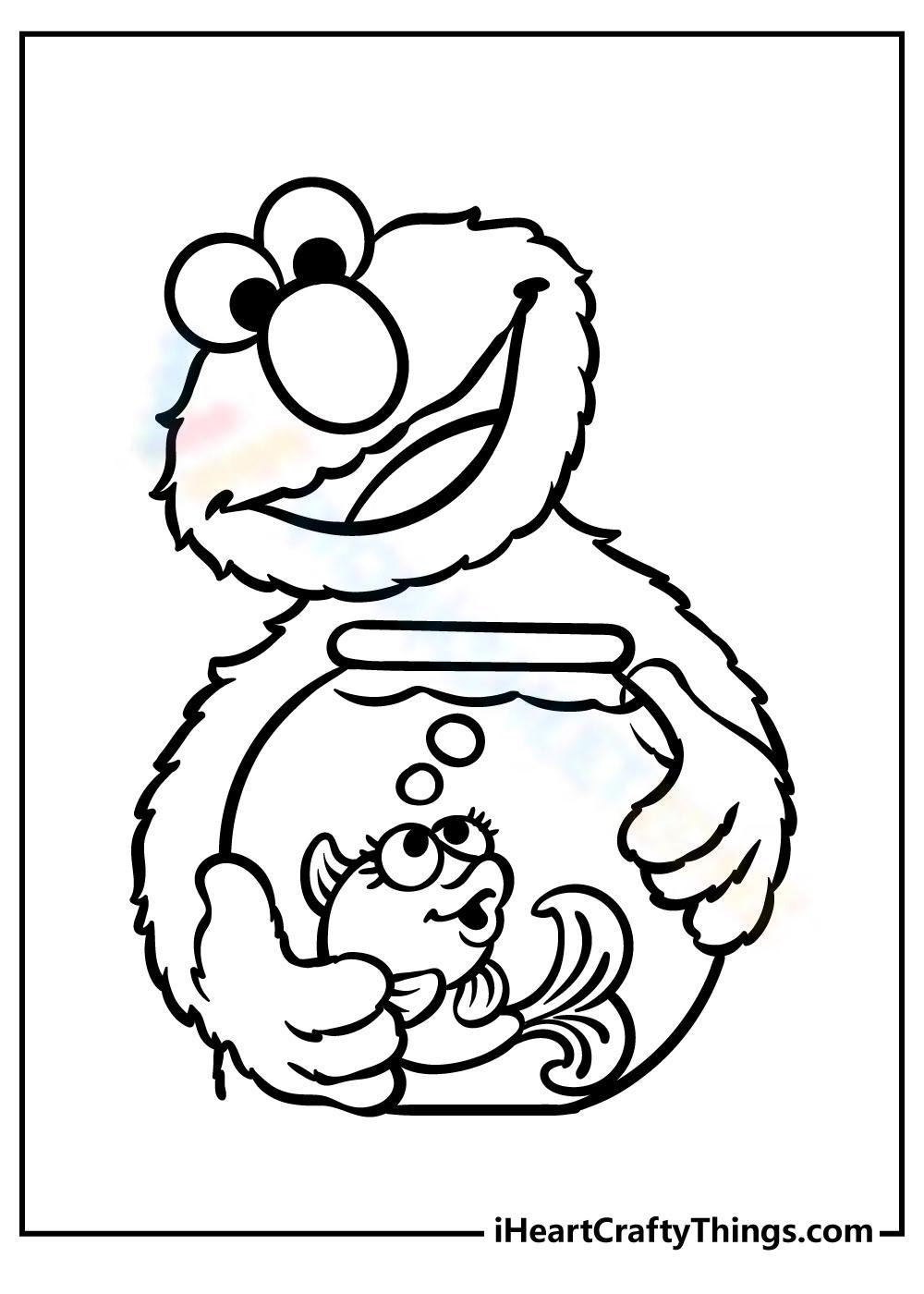 130 Elmo Coloring Page Ideas: Fun with the Furry Red Monster 78