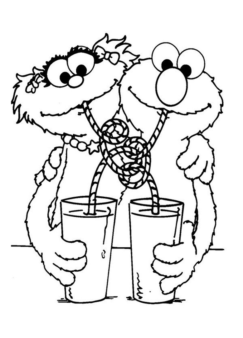 130 Elmo Coloring Page Ideas: Fun with the Furry Red Monster 9