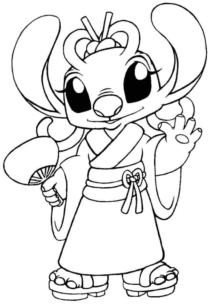 130 Stitch And Angel Coloring Pages FREE Printable 1